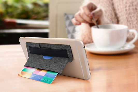 Phone Buddy - 3 in 1 Multipurpose Phone Holder with strap, stand and card pocket