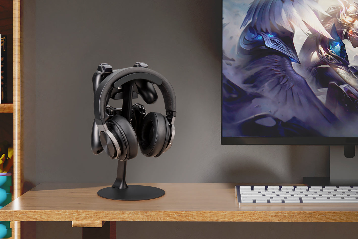 T Stand Extend - Headphone Stand with holders for phone & controllers